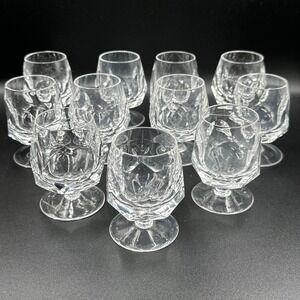 Vintage Bavarian Bleikristall Crystal Brandy Snifter Glasses Set of 11 Germany